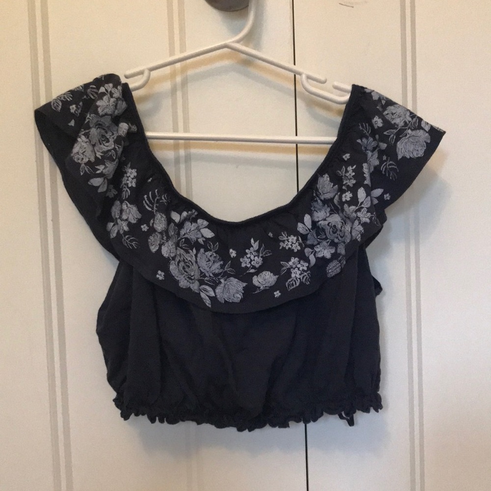Off the shoulder top, from garage